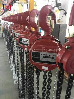 50kN Manual Chain Hoist 2 Row Hand Chain Block with Mechanical Brake for Transmission Line Stringing