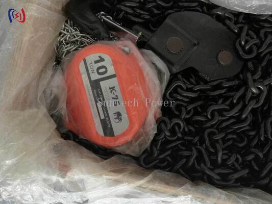 50kN Manual Chain Hoist 2 Row Hand Chain Block with Mechanical Brake for Transmission Line Stringing