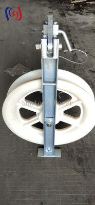 508mm MC Nylon Sheave Conductor Stringing Block with 20-60KN Rated Load for Overhead Line Pulling