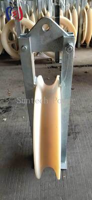 508mm MC Nylon Sheave Conductor Stringing Block with 20-60KN Rated Load for Overhead Line Pulling