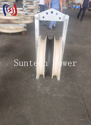 Seven Sheave 660 Series Conductor Stringing Block 75KN Load for UHV Bundle Conductor Pulling