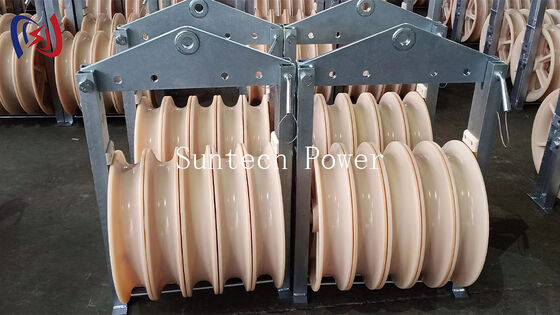 200KN Five Sheave Conductor Stringing Block with 1040mm Sheave Diameter for Heavy Haul Pulling