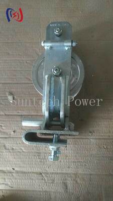 20KN Three Direction Crossarm Stringing Block with Ball Bearing Sheaves, Crossarm Seated Crossarm Mounted Stringing Block for Angle Pole Pulls