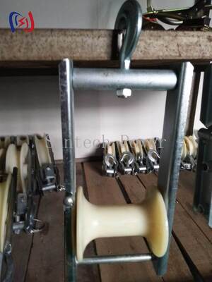 160x230mm Wide Sheave Stringing Roller Cable Stringing Roller for 200mm Cable 5KN Load