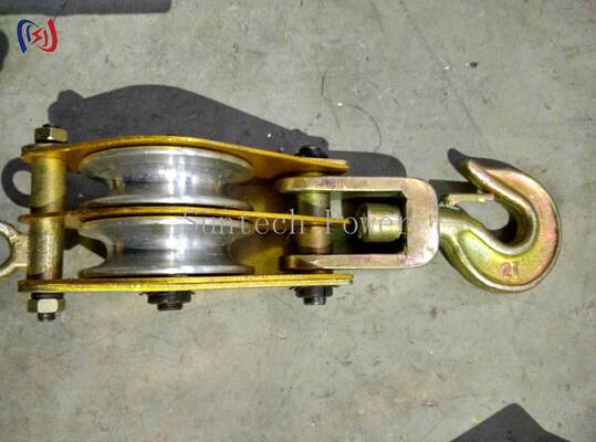 Lightweight Aluminum Hoisting Tackle 100KN Rated Load Hand Carried Block and Tackle for Tower Work