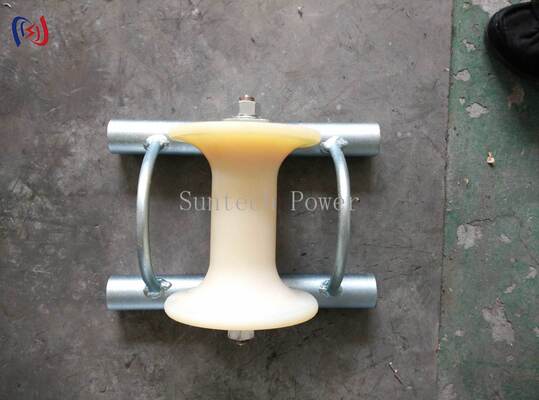 5 KN Ground Cable Roller with Casting Aluminium Carrier for 200mm Duct Pulls and Cable Roller Pulley Runways