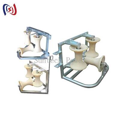 10KN Corner Cable Roller Bank with 200mm Duct Bend Protection and Aluminium or Nylon Rollers