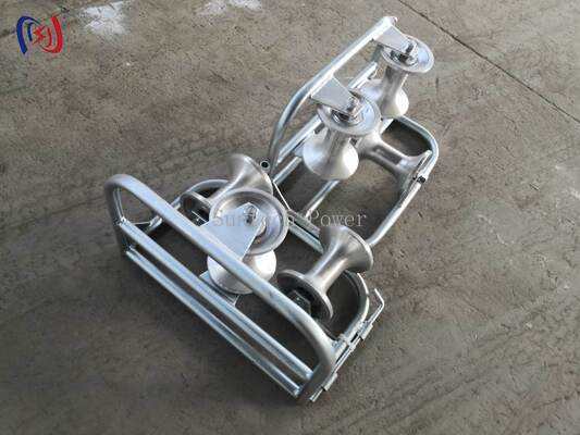 10KN Corner Cable Roller Bank with 200mm Duct Bend Protection and Aluminium or Nylon Rollers