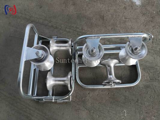 10KN Corner Cable Roller Bank with 200mm Duct Bend Protection and Aluminium or Nylon Rollers