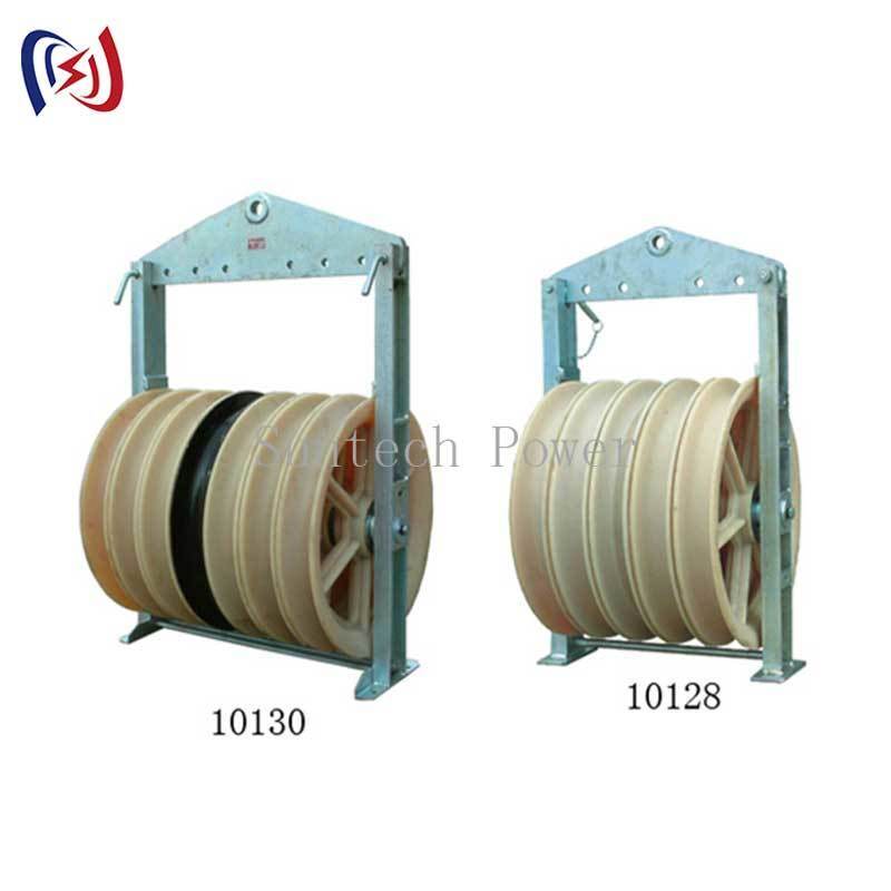 Seven Sheave 660 Series Conductor Stringing Block 75KN Load for UHV Bundle Conductor Pulling