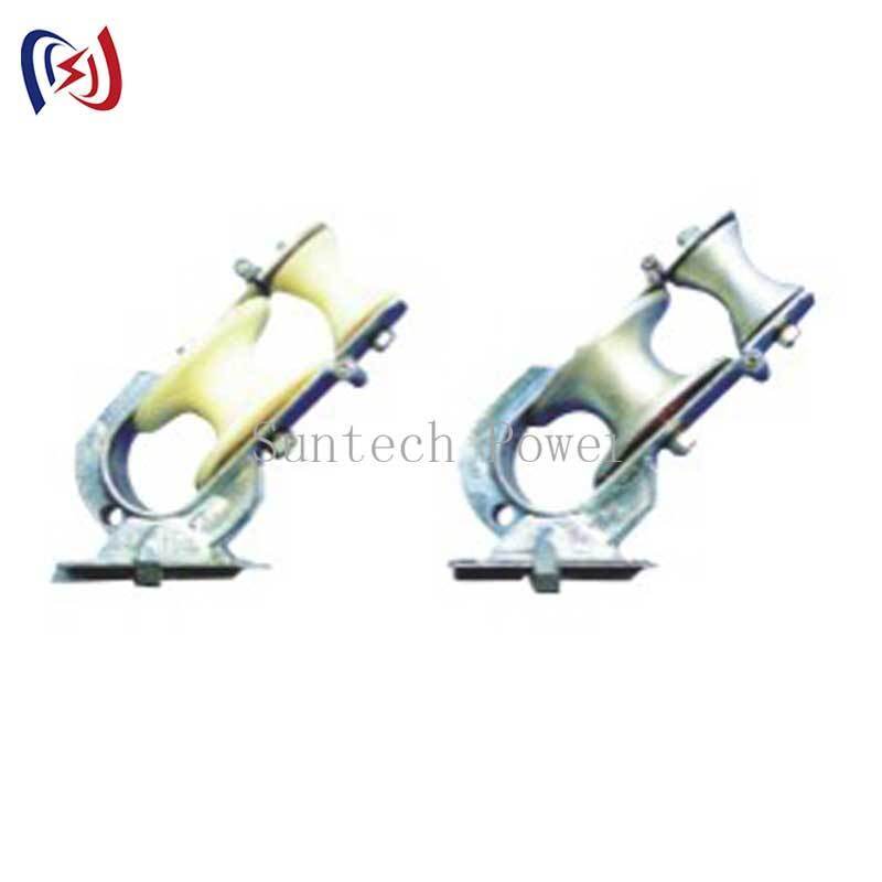 20KN Three Direction Crossarm Stringing Block with Ball Bearing Sheaves, Crossarm Seated Crossarm Mounted Stringing Block for Angle Pole Pulls