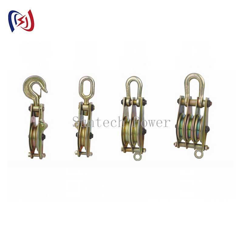 Four Sheave Hoisting Tackle 200KN Load Block and Tackle for Tower Erection Reeving