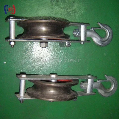 Cable Ground Stringing Roller Pulley Sheave Conductor Block For Power Transmission Wire
