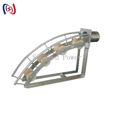 Cable Roller Pulley For Laying Cables Flexible Rotation MC Nylon Wheels 450mm Curvature Radius Lockable Protect From Damage