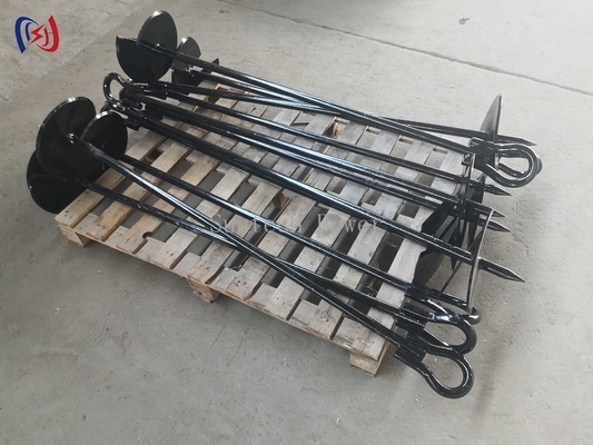 10KN - 50KN Earth Drill Construction Traction Line Lifting Floor Pole Screw Ground Anchor