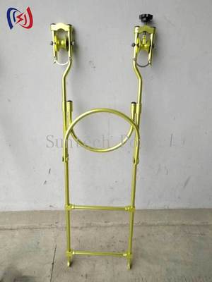 Heavy Duty Steel Construction Hanging Rope Ladder Trolley for Single Line Transmission Work