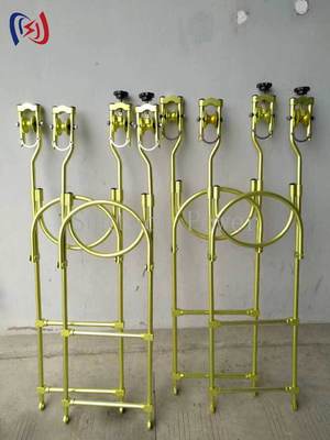 Heavy Duty Steel Construction Hanging Rope Ladder Trolley for Single Line Transmission Work