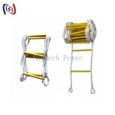 Professional Grade 12x300 Model Insulated Rope Ladder for Live Line Electrical Maintenance and Repair Work