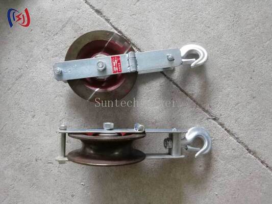 Lightweight Non-Conductive Grounding Wire Stringing Block with 5-20KN Rated Load for Overhead Wire Installation