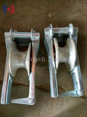 Professional 5-20KN Rated Load Stringing Block for Navigating Obstacles in Overhead Power Line Installation with Corrosion Resistant Construction