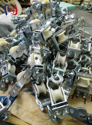 Dual-Use Stringing Block with 5-20KN Rated Load for Sitting and Hanging Configurations in Power Line Construction