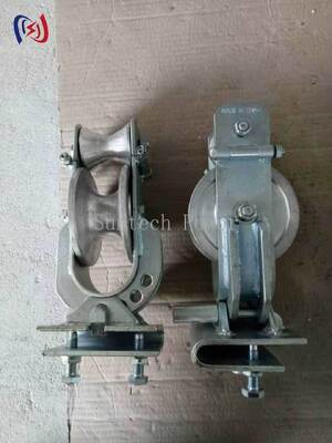 Durable Aluminum Three Purpose Stringing Block with 20KN Rated Load for Power Line Construction