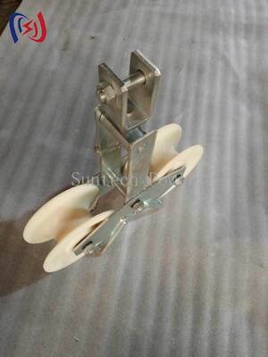 Durable Tandem Sheave Stringing Block for Bundle Conductor Stringing on High Voltage Power Lines with 25KN Rated Load