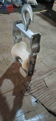 Durable Aerial Cable Stringing Block with 120x130mm Sheave Size and 5KN Rated Load for Rugged Outdoor Use