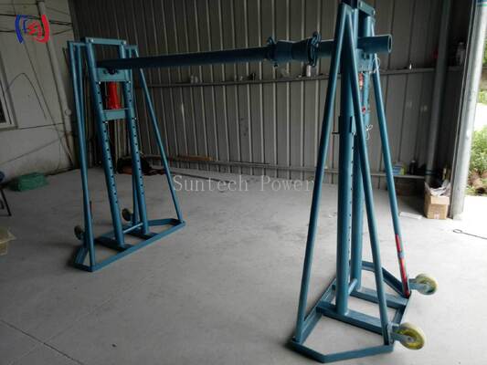Heavy Duty Hydraulic Cable Reel Stand with 50-300KN Rated Load for 2400-5000mm Diameter Cable Drums