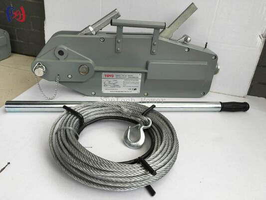 8-54KN Rated Lifting Galvanized Steel Rope Handle Hoist - Portable and Robust Manual Chain Hoist for Utility Maintenance