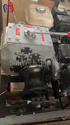 Electric Powered Winch with 4-9.6KW Power for High Tension Pulling of Underground and Overhead Electrical Cables