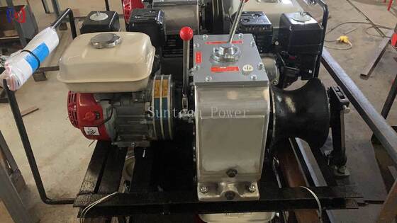 Electric Powered Winch with 4-9.6KW Power for High Tension Pulling of Underground and Overhead Electrical Cables