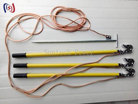 Durable 10-500KV Voltage Grounding Lead with 25-50mm2 Copper and 1000-5500mm Total Length for Overhead Lines and Substation Equipment