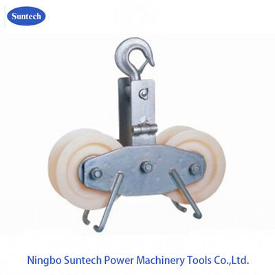 Heavy Duty Tandem Sheave Stringing Block with 25KN Rated Load for Simultaneous Pulling of Bundle Conductors