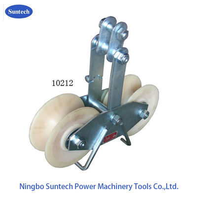 Heavy Duty Tandem Sheave Stringing Block with 25KN Rated Load for Simultaneous Pulling of Bundle Conductors