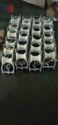 Durable Aerial Cable Stringing Block with 120x130mm Sheave and 5KN Rated Load for Transmission Lines