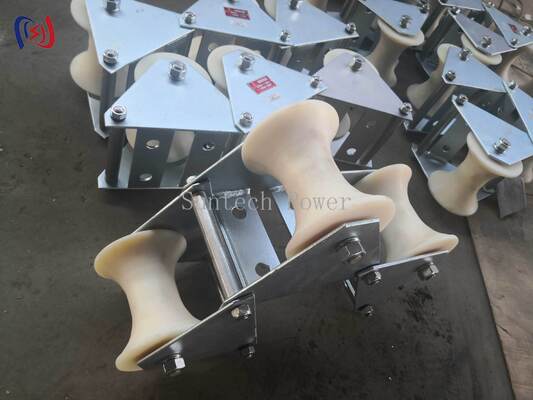 Durable 10-20KN Rated Load Cable Pithead Roller for 80-160mm Cable Protection in Duct Bank and Trench Work