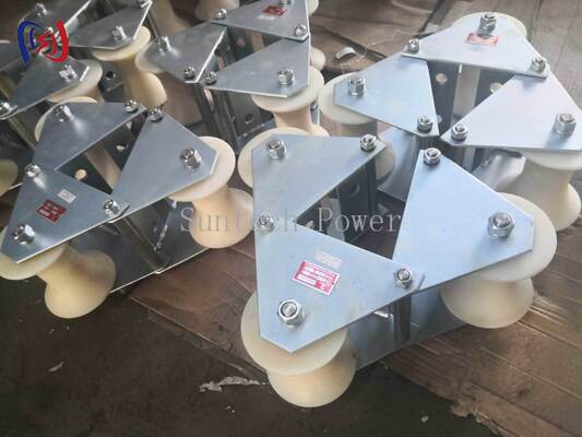 Durable 10-20KN Rated Load Cable Pithead Roller for 80-160mm Cable Protection in Duct Bank and Trench Work