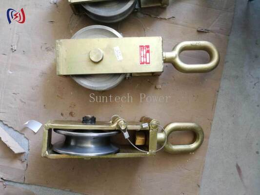 80KN Ending Block: Heavy-Duty Terminal Conductor Stringing Block with Open Side Plate
