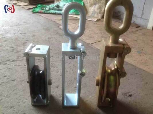 80KN Ending Block: Heavy-Duty Terminal Conductor Stringing Block with Open Side Plate