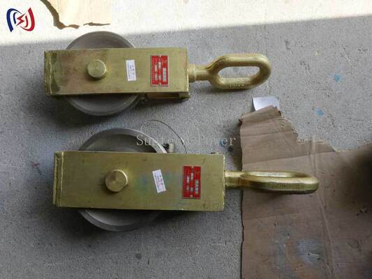 80KN Ending Block: Heavy-Duty Terminal Conductor Stringing Block with Open Side Plate