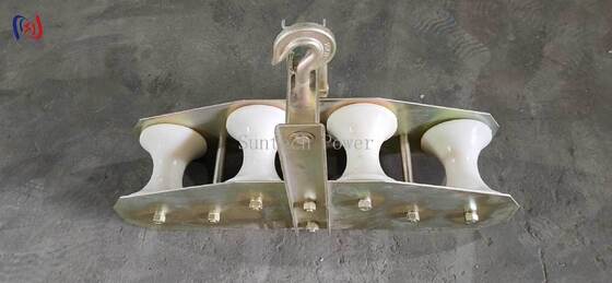 10KN Four Sheaves Combined Block: OPGW & Fiber Optic Stringing Quadrant Block