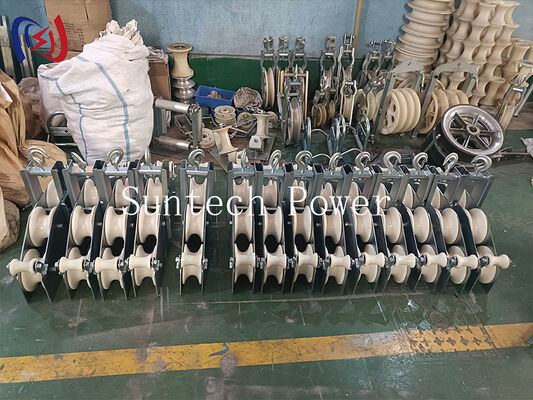 10KN Four Sheaves Combined Block: OPGW & Fiber Optic Stringing Quadrant Block