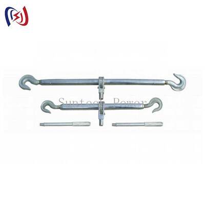 Hot Dip Galvanized Steel Turnbuckle with 5-100kN Rated Load and 250-600mm Adjustable Distance for Guy Line Tensioning