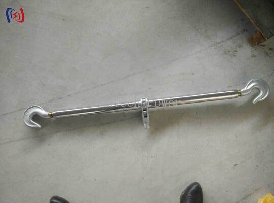 Hot Dip Galvanized Steel Turnbuckle with 5-100kN Rated Load and 250-600mm Adjustable Distance for Guy Line Tensioning
