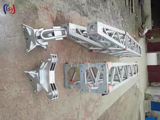 Inner Suspended Lattice Gin Pole Aluminum Alloy Tower Erection Tool with 8-32m Range and 2.5 Safety Factor
