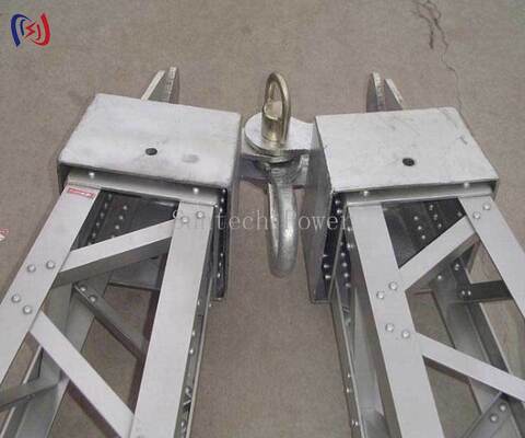 Tiang Penyangga Bentuk 8-28m Paduan Aluminium Baja Mangan Alat Pendirian Menara