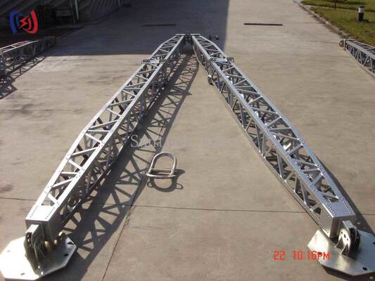 A Shape Lattice Gin Pole Tower Erection Tool in Aluminum Alloy and Manganese Steel with 8-28m Range