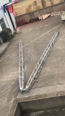 Tiang Penyangga Bentuk 8-28m Paduan Aluminium Baja Mangan Alat Pendirian Menara