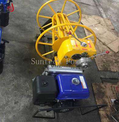 30KN Cone Take Up Machine with Yamaha Gasoline Engine and 7.5-28 m/min Speed for Cable Winding Winch